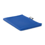 RPET Sporthandtuch mit Beutel Blau, Seitenansicht