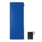 RPET Sporthandtuch mit Beutel Blau von oben