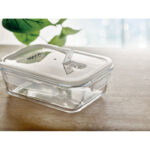 Lunchbox Glas 900ml mit markiertem Druckbereich für Ihr Logo