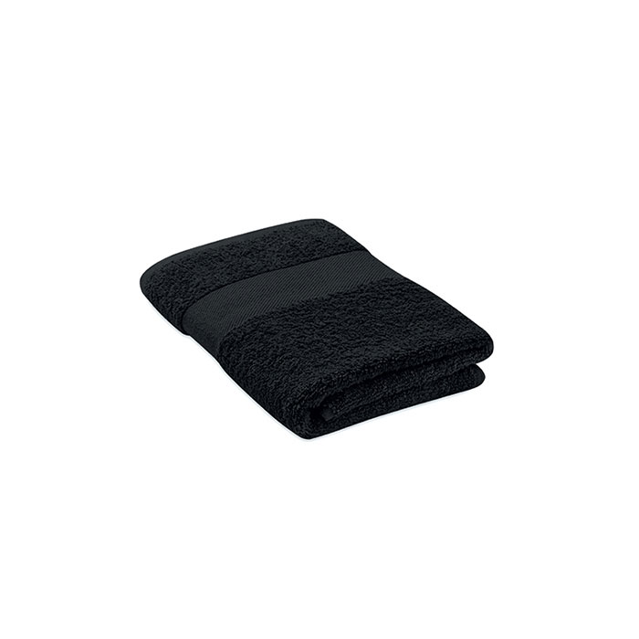 Handtuch Organic Cotton Schwarz als Werbeartikel mit Logodruck