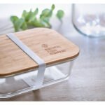 Lunchbox Glas mit Bambus, Detailaufnahme des Materials