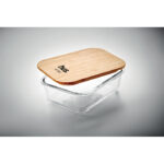 Lunchbox Glas mit Bambus, geöffnet dargestellt