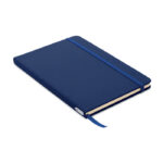DIN A5 Notizbuch 600D RPET Blau als Werbeartikel mit Logodruck