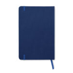 DIN A5 Notizbuch 600D RPET Blau, Rückansicht