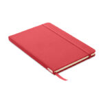DIN A5 Notizbuch 600D RPET Rot als Werbeartikel mit Logodruck