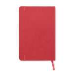 DIN A5 Notizbuch 600D RPET Rot, Rückansicht
