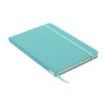 DIN A5 Notizbuch 600D RPET Blau als Werbeartikel mit Logodruck