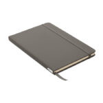 DIN A5 Notizbuch 600D RPET Grau als Werbeartikel mit Logodruck