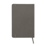 DIN A5 Notizbuch 600D RPET Grau, Rückansicht