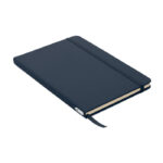 DIN A5 Notizbuch 600D RPET Blau als Werbeartikel mit Logodruck