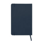 DIN A5 Notizbuch 600D RPET Blau, Rückansicht