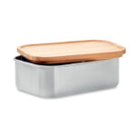 Lunchbox Edelstahl 600ml, geöffnet dargestellt