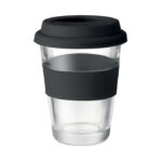 Glas Becher 350 ml Schwarz, Rückansicht