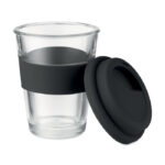 Glas Becher 350 ml Schwarz, Seitenansicht