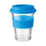 Glas Becher 350 ml Blau, Rückansicht