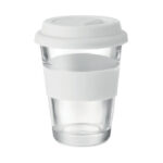 Glas Becher 350 ml Weiß als Werbeartikel mit Logodruck