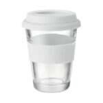 Glas Becher 350 ml Weiß, Rückansicht
