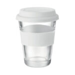 Glas Becher 350 ml Weiß von oben