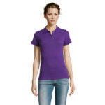 PRIME Poloshirt Damen 200 g/m² Purple – Vorderansicht