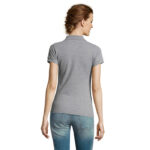 PRIME Poloshirt Damen 200 g/m² Grau – Rückansicht