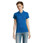PRIME Poloshirt Damen 200 g/m² Blau – Vorderansicht