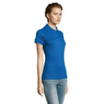 PRIME Poloshirt Damen 200 g/m² Blau – Seitenansicht