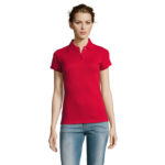 PRIME Poloshirt Damen 200 g/m² Rot – Vorderansicht