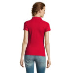 PRIME Poloshirt Damen 200 g/m² Rot – Rückansicht