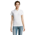 PRIME Poloshirt Damen 200 g/m² White – Vorderansicht