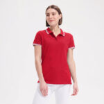 PASADENA Poloshirt Damen 200 g/m² – Detailaufnahme
