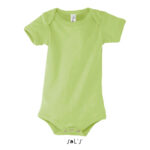 BAMBINO Babybody 180 g/m² Grün – Vorderansicht