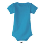 BAMBINO Babybody 180 g/m² Blau – Rückansicht