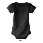 BAMBINO Babybody 180 g/m² Schwarz – Rückansicht