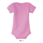 BAMBINO Babybody 180 g/m² Rosa – Rückansicht