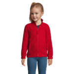NORTH Fleecejacke Kinder 300 g/m² Rot – Vorderansicht