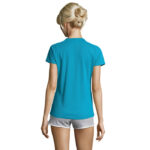 SPORTY T-Shirt Damen 140 g/m² Blau – Rückansicht
