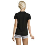 SPORTY T-Shirt Damen 140 g/m² Schwarz – Rückansicht
