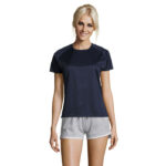 SPORTY T-Shirt Damen 140 g/m² Blau – Vorderansicht