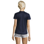 SPORTY T-Shirt Damen 140 g/m² Blau – Rückansicht