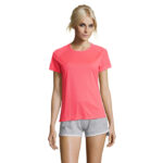 SPORTY T-Shirt Damen 140 g/m² Rosa – Vorderansicht