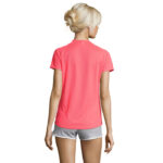 SPORTY T-Shirt Damen 140 g/m² Rosa – Rückansicht