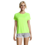 SPORTY T-Shirt Damen 140 g/m² Gelb – Vorderansicht