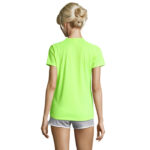 SPORTY T-Shirt Damen 140 g/m² Gelb – Rückansicht