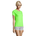 SPORTY T-Shirt Damen 140 g/m² Grün – Seitenansicht