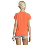 SPORTY T-Shirt Damen 140 g/m² Orange – Rückansicht
