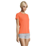 SPORTY T-Shirt Damen 140 g/m² Orange – Seitenansicht