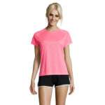 SPORTY T-Shirt Damen 140 g/m² Rosa – Vorderansicht