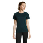 SPORTY T-Shirt Damen 140 g/m² Blau – Vorderansicht