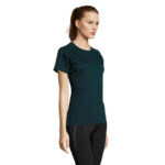 SPORTY T-Shirt Damen 140 g/m² Blau – Seitenansicht