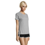 SPORTY T-Shirt Damen 140 g/m² Grau – Seitenansicht